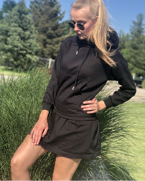 Šaty dámské Diesel Black Gold mikinové černé